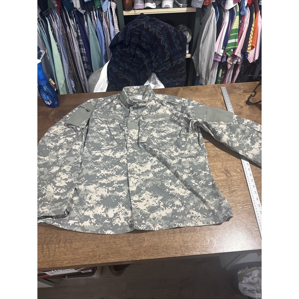 US ARMY ACU Digital Camo Shirt Jacket Combat Uniform Large Long USGI BDU